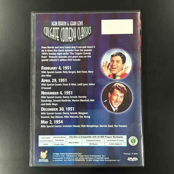 Colgate Comedy Classics: Dean Martin & Jerry Lewis - DVD - Picture 2 of 4